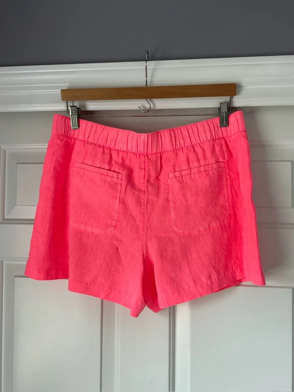 Lilly Pulitzer Lilo Neon Pink  Linen Bermuda Shorts L